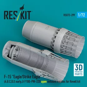   ResKit Models F-15 Eagle/Strike Eagle (A, B, C, D, E korai, J) F100-PW-220 nyitott – hajtómű-fúvócsövek