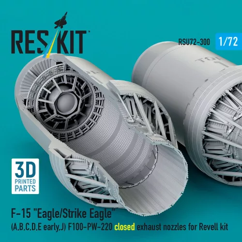 ResKit Models F-15 Eagle/Strike Eagle (A, B, C, D, E korai, J) F100-PW-220 zárt – hajtómű-fúvócsövek
