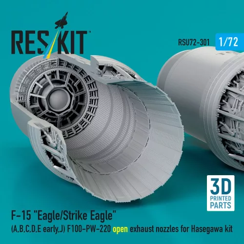 ResKit Models F-15 Eagle/Strike Eagle (A, B, C, D, E korai, J) F100-PW-220 nyitott – hajtómű-fúvócsövek