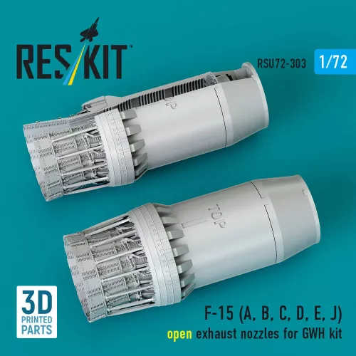 ResKit Models F-15 Eagle/Strike Eagle (A,B,C,D,E korai,J) F100-PW-220 nyitott – hajtómű-fúvócsövek