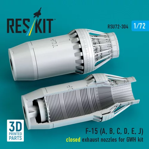 ResKit Models F-15 Eagle/Strike Eagle (A,B,C,D,E korai,J) F100-PW-220 zárt – hajtómű-fúvócsövek