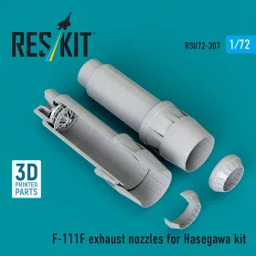   ResKit Models F-111F exhaust nozzles (3D Printed) for Hasegawa - hajtómű-fúvócsövek