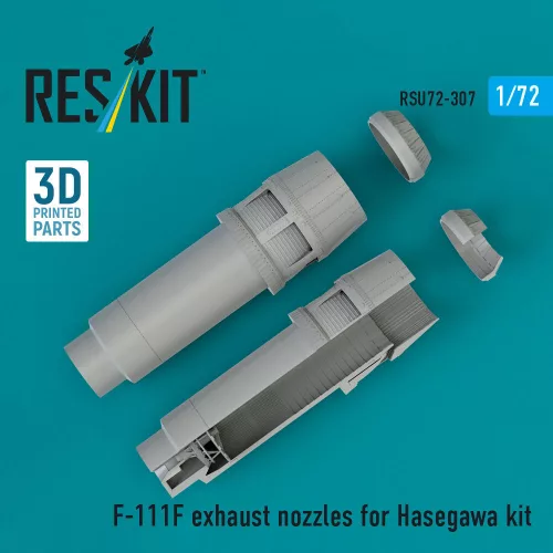 ResKit Models F-111F exhaust nozzles (3D Printed) for Hasegawa - hajtómű-fúvócsövek