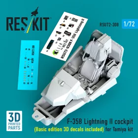   ResKit Models F-35B Lightning II – alap cockpitkészlet 3D matricákkal