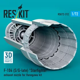   ResKit Models F-104 (S/G-late) Starfighter exhaust nozzle for Hasegawa kit (3D Printed) - F-104 (S/G-késői) Starfighter – hajtómű-fúvócső
