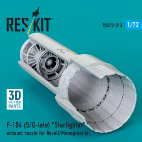   ResKit Models F-104 (S/G-late) Starfighter exhaust nozzle for Revell/Monogram kit (3D Printed) - F-104 (S/G-késői) Starfighter – hajtómű-fúvócső