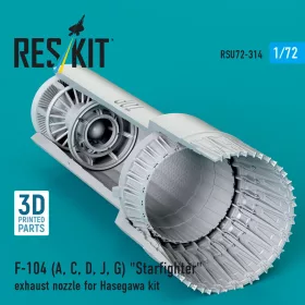   ResKit Models F-104 (A, C, D, J, G) Starfighter exhaust nozzle for Hasegawa kit (3D Printed) - hajtómű-fúvócső