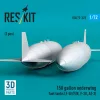 ResKit Models 150 gallon underwing fuel tanks (F-5E/F/N, F-20, AT-3) (2 pcs) (3D Printed) - 150 gallonos szárny alatti üzemanyag-póttartályok, 2 db
