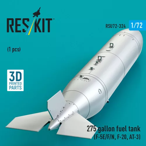 ResKit Models 275 gallon fuel tank (F-5E/F/N, F-20, AT-3) (1 pcs) (3D Printed) - 275 gallonos üzemanyag-póttartály, 1 db