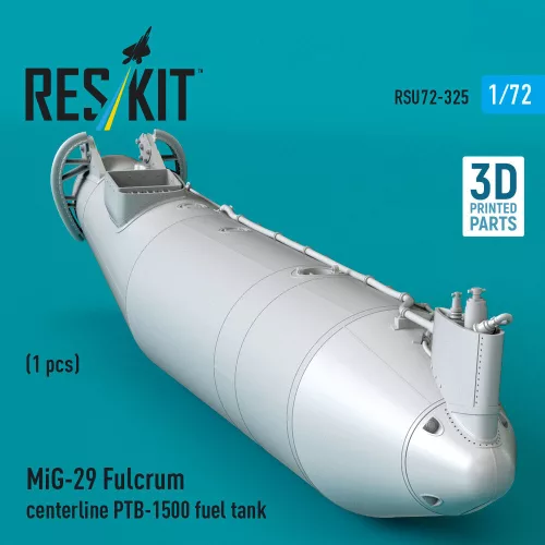 ResKit Models MiG-29 Fulcrum centerline PTB-1500 fuel tank (1 pcs) (3D Printed) - MiG-29 Fulcrum – PTB-1500 törzs alatti üzemanyag-póttartály, 1 db