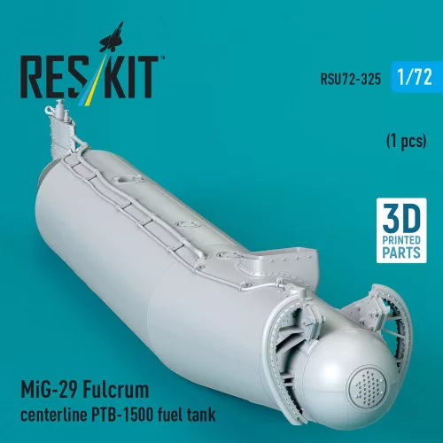 ResKit Models MiG-29 Fulcrum centerline PTB-1500 fuel tank (1 pcs) (3D Printed) - MiG-29 Fulcrum – PTB-1500 törzs alatti üzemanyag-póttartály, 1 db