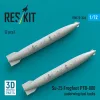 ResKit Models Su-25 Frogfoot PTB-800 underwing fuel tanks (2 pcs) (3D Printed) - Su-25 Frogfoot PTB-800 – szárny alatti üzemanyag-póttartályok, 2 db