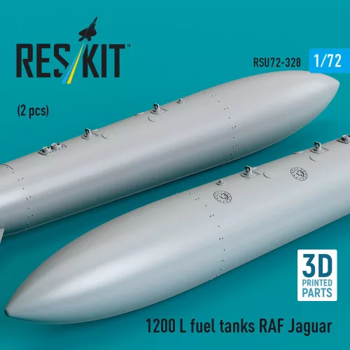 ResKit Models 1200 L fuel tanks RAF Jaguar (2 pcs) (3D Printed) - 1200 literes üzemanyag-póttartályok, 2 db