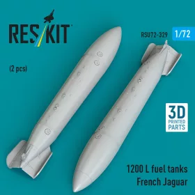   ResKit Models 1200 L fuel tanks French Jaguar (2 pcs) (3D Printed) - 1200 literes üzemanyag-póttartályok, 2 db