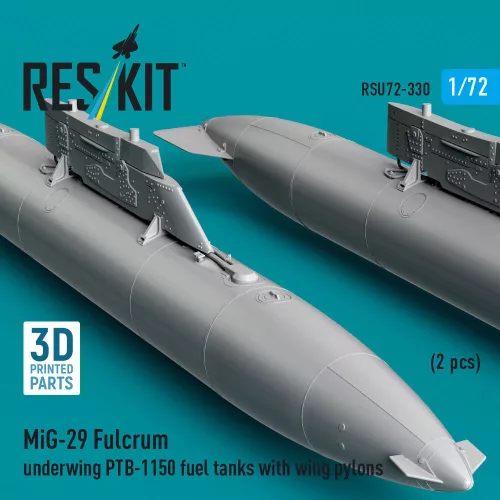 ResKit Models MiG-29 Fulcrum – PTB-1150 szárny alatti üzemanyag-póttartályok pilonokkal, 2 db