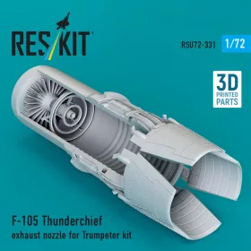   ResKit Models F-105 Thunderchief exhaust nozzle for Trumpeter kit (3D Printed) - hajtómű-fúvócső