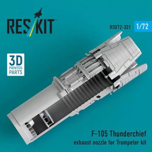 ResKit Models F-105 Thunderchief exhaust nozzle for Trumpeter kit (3D Printed) - hajtómű-fúvócső