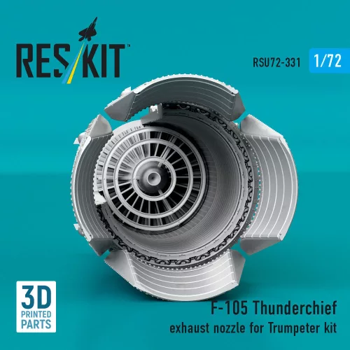 ResKit Models F-105 Thunderchief exhaust nozzle for Trumpeter kit (3D Printed) - hajtómű-fúvócső