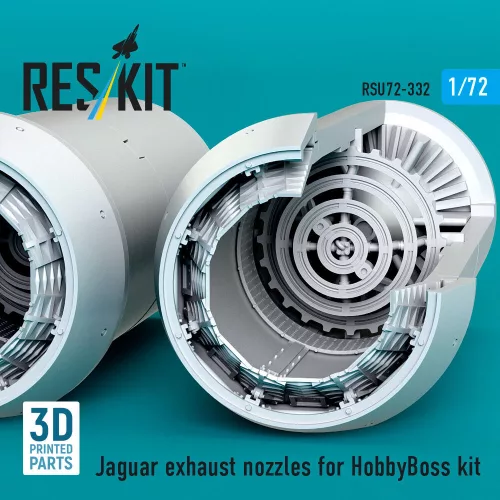 ResKit Models Jaguar exhaust nozzles for HobbyBoss kit (3D Printed) - hajtómű-fúvócsövek