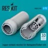 ResKit Models Jaguar exhaust nozzles for Hasegawa/Italleri kits (3D Printed) - hajtómű-fúvócsövek