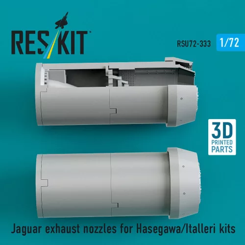ResKit Models Jaguar exhaust nozzles for Hasegawa/Italleri kits (3D Printed) - hajtómű-fúvócsövek