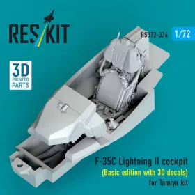   ResKit Models F-35C Lightning II – alap cockpitkészlet 3D matricákkal