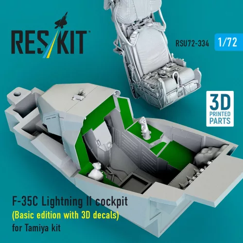 ResKit Models F-35C Lightning II – alap cockpitkészlet 3D matricákkal
