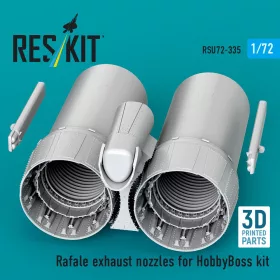   ResKit Models Rafale exhaust nozzles for HobbyBoss kit (3D Printed) - Rafale – hajtómű-fúvócsövek