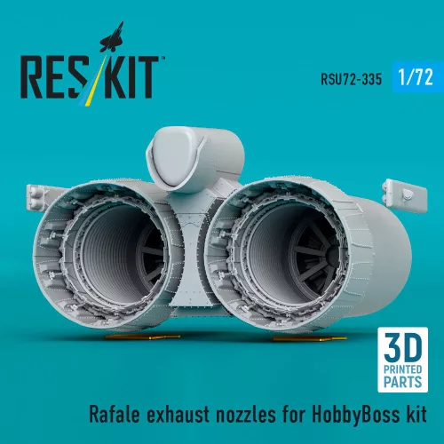 ResKit Models Rafale exhaust nozzles for HobbyBoss kit (3D Printed) - Rafale – hajtómű-fúvócsövek