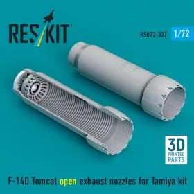   ResKit Models F-14D Tomcat open exhaust nozzles for Tamiya kit (3D Printed) - hajtómű-fúvócsövek