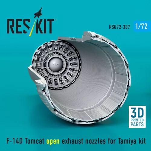 ResKit Models F-14D Tomcat open exhaust nozzles for Tamiya kit (3D Printed) - hajtómű-fúvócsövek