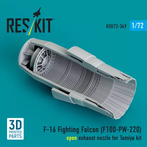 ResKit Models F-16 Fighting Falcon (F100-PW-220) open exhaust nozzle (3D Printed) for Tamiya - F-16 Fighting Falcon (F100-PW-220) nyitott – hajtómű-fúvócső