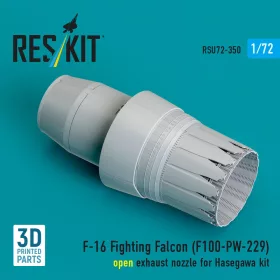   ResKit Models F-16 Fighting Falcon (F100-PW-229) open exhaust nozzle (3D Printed) for Hasegawa - F-16 Fighting Falcon (F100-PW-229) nyitott – hajtómű-fúvócső