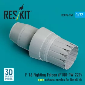   ResKit Models F-16 Fighting Falcon (F100-PW-229) open exhaust nozzle (3D Printed) for Revell - F-16 Fighting Falcon (F100-PW-229) nyitott – hajtómű-fúvócső