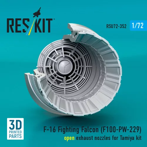 ResKit Models F-16 Fighting Falcon (F100-PW-229) open exhaust nozzle (3D Printed) for Tamiya - F-16 Fighting Falcon (F100-PW-229) nyitott – hajtómű-fúvócső