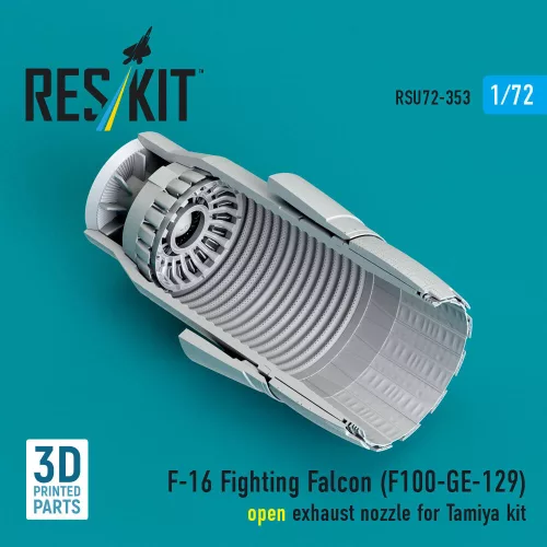 ResKit Models F-16 Fighting Falcon (F110-GE-129) open exhaust nozzle (3D Printed) for Tamiya - F-16 Fighting Falcon (F110-GE-129) nyitott – hajtómű-fúvócső