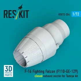   ResKit Models F-16 Fighting Falcon (F110-GE-129) closed exhaust nozzle (3D Printed) for Tamiya - F-16 Fighting Falcon (F110-GE-129) zárt – hajtómű-fúvócső