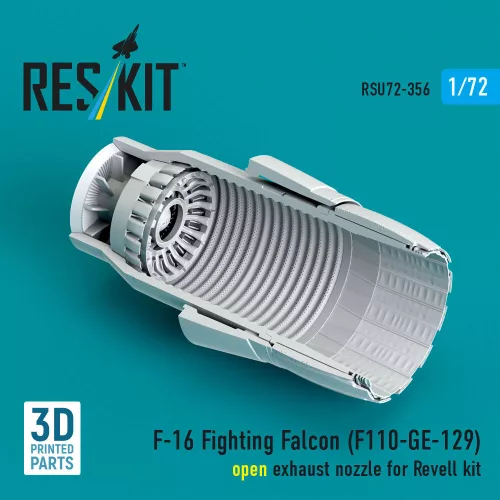 ResKit Models F-16 Fighting Falcon (F110-GE-129) open exhaust nozzle (3D Printed) for Revell - F-16 Fighting Falcon (F110-GE-129) nyitott – hajtómű-fúvócső