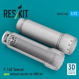   ResKit Models F-14D Tomcat open exhaust nozzles for GWH kit (3D Printed) - hajtómű-fúvócsövek