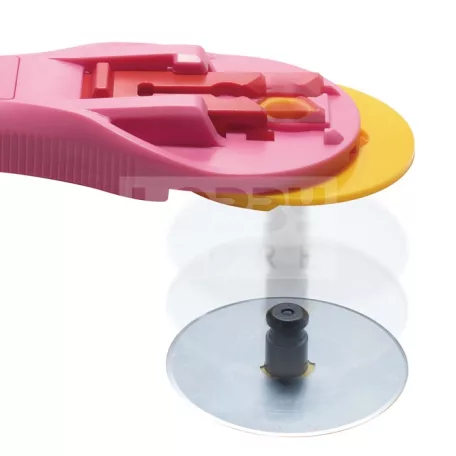 OLFA 45 mm-es körpengével szerelt hobby-textilkés RTY-2C-PINK