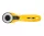 OLFA 45 mm-es körpengével szerelt hobby-textilkés RTY-2C-YELLOW