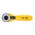 OLFA 45 mm-es körpengével szerelt hobby-textilkés RTY-2C-YELLOW