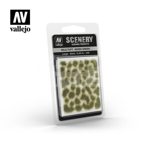 Vallejo Wild Tuft - Mixed Green realisztikus fűcsomók diorámához SC416