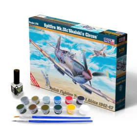 MisterCraft Spitfire Mk.IX Skalski s Circus 1:72 Super Set repülőgép makett – MisterCraft SD-170