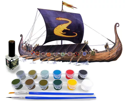 MisterCraft Oseberg viking hajó 1:180 Starter Kit hajómakett – MisterCraft SD-209