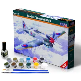 MisterCraft Hawker Tempest Mk.V 1:72 Starter Kit repülőgép makett – MisterCraft SD-213