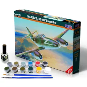 MisterCraft Me-262B-1a kétüléses 1:72 Starter Kit repülőgép makett – MisterCraft SD-215