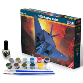MisterCraft F-117A Bagdad Strike 1:72 Super Set repülőgép makett – MisterCraft SE-07