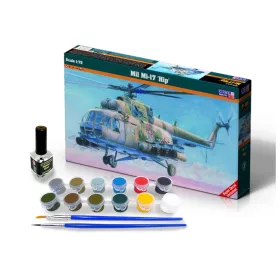 MisterCraft Mil Mi-17 Hip 1:72 Starter Kit helikopter makett – MisterCraft SF-01