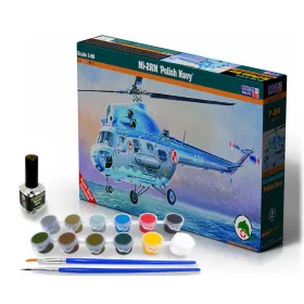 MisterCraft 4 Mi-2 RM lengyel haditengerészet 1:48 Starter Kit helikopter makett – MisterCraft SF-154